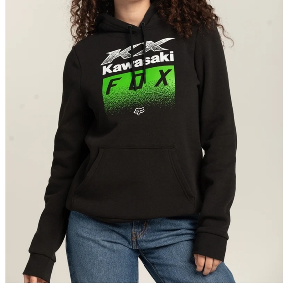 Fox Sweaters - FOX x Kawasaki Women's Black/Green/White Hoodie Size XS NWT
